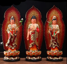 Load image into Gallery viewer, Chinese Feng Shui Lucky Wealth Gold Blessing Buddha Guanyin God Statues Home/Office Decor Sculpture Craft Living Room TV Cabinet Fortune Ornament Housewarming Gift