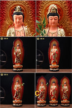 Load image into Gallery viewer, Chinese Feng Shui Lucky Wealth Gold Blessing Buddha Guanyin God Statues Home/Office Decor Sculpture Craft Living Room TV Cabinet Fortune Ornament Housewarming Gift