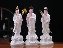 Load image into Gallery viewer, Chinese Feng Shui Lucky Wealth Gold Blessing Buddha Guanyin God Statues Home/Office Decor Sculpture Craft Living Room TV Cabinet Fortune Ornament Housewarming Gift