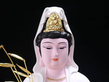 Load image into Gallery viewer, Chinese Feng Shui Lucky Wealth Gold Blessing Buddha Guanyin God Statues Home/Office Decor Sculpture Craft Living Room TV Cabinet Fortune Ornament Housewarming Gift