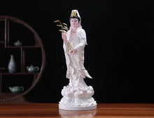 Load image into Gallery viewer, Chinese Feng Shui Lucky Wealth Gold Blessing Buddha Guanyin God Statues Home/Office Decor Sculpture Craft Living Room TV Cabinet Fortune Ornament Housewarming Gift