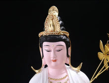 Load image into Gallery viewer, Chinese Feng Shui Lucky Wealth Gold Blessing Buddha Guanyin God Statues Home/Office Decor Sculpture Craft Living Room TV Cabinet Fortune Ornament Housewarming Gift