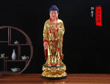 Load image into Gallery viewer, Chinese Feng Shui Lucky Wealth Gold Blessing Buddha Guanyin God Statues Home/Office Decor Sculpture Craft Living Room TV Cabinet Fortune Ornament Housewarming Gift