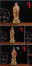 Load image into Gallery viewer, Chinese Feng Shui Lucky Wealth Gold Blessing Buddha Guanyin God Statues Home/Office Decor Sculpture Craft Living Room TV Cabinet Fortune Ornament Housewarming Gift