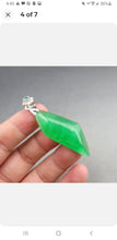 Load image into Gallery viewer, 10% OF- Certified Natural Icy Jadeite Emerald A*Jade Handcarved Lucky Blessing Ling Xing Pendant A265