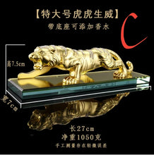 Load image into Gallery viewer, Chinese Feng Shui Wealth Lucky Leopard Statue Home/Office Decor Sculpture Craft Living Room TV Cabinet Fortune Ornament Housewarming Gift