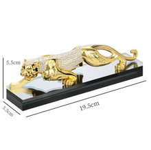 Load image into Gallery viewer, Chinese Feng Shui Wealth Lucky Leopard Statue Home/Office Decor Sculpture Craft Living Room TV Cabinet Fortune Ornament Housewarming Gift