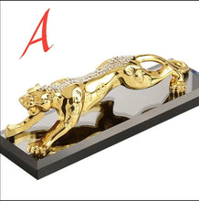 Load image into Gallery viewer, Chinese Feng Shui Wealth Lucky Leopard Statue Home/Office Decor Sculpture Craft Living Room TV Cabinet Fortune Ornament Housewarming Gift
