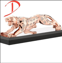 Load image into Gallery viewer, Chinese Feng Shui Wealth Lucky Leopard Statue Home/Office Decor Sculpture Craft Living Room TV Cabinet Fortune Ornament Housewarming Gift