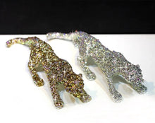Load image into Gallery viewer, Chinese Feng Shui Wealth Lucky Bling Bling Gold/Silver Leopard Statue Home/Office Decor Sculpture Craft Living Room TV Cabinet Fortune Ornament Housewarming Gift