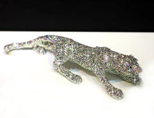 Load image into Gallery viewer, Chinese Feng Shui Wealth Lucky Bling Bling Gold/Silver Leopard Statue Home/Office Decor Sculpture Craft Living Room TV Cabinet Fortune Ornament Housewarming Gift