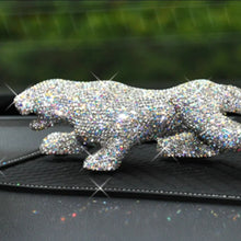 Load image into Gallery viewer, Chinese Feng Shui Wealth Bling Bling Gold/Silver Leopard/Jaguar Statue Home/Office Decor Sculpture Craft Living Room TV Cabinet Fortune Ornament Housewarming Gift