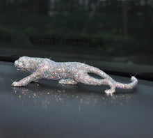 Load image into Gallery viewer, Chinese Feng Shui Wealth Bling Bling Gold/Silver Leopard/Jaguar Statue Home/Office Decor Sculpture Craft Living Room TV Cabinet Fortune Ornament Housewarming Gift