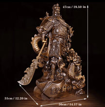Load image into Gallery viewer, Chinese Feng Shui Wealth Successful Gold GuanGong Statue Home/Office Decor Sculpture Craft Living Room TV Cabinet Fortune Ornament Housewarming Gift