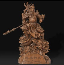 Load image into Gallery viewer, 20"H Chinese Feng Shui Wealth Successful Gold GuanGong Statue Home/Office Decor Sculpture Craft Living Room TV Cabinet Fortune Ornament Housewarming Gift