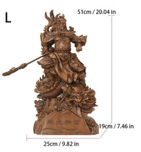 Load image into Gallery viewer, 20"H Chinese Feng Shui Wealth Successful Gold GuanGong Statue Home/Office Decor Sculpture Craft Living Room TV Cabinet Fortune Ornament Housewarming Gift