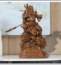 Load image into Gallery viewer, 20"H Chinese Feng Shui Wealth Successful Gold GuanGong Statue Home/Office Decor Sculpture Craft Living Room TV Cabinet Fortune Ornament Housewarming Gift
