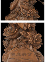 Load image into Gallery viewer, 20"H Chinese Feng Shui Wealth Successful Gold GuanGong Statue Home/Office Decor Sculpture Craft Living Room TV Cabinet Fortune Ornament Housewarming Gift