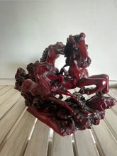 Load image into Gallery viewer, 8"L Chinese Feng Shui Wealth Successful Lucky Red 3 Running Horse Statue Home/Office Decor Sculpture Craft Living Room TV Cabinet Fortune Ornament Housewarming Gift