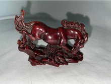 Load image into Gallery viewer, Chinese Feng Shui Wealth Successful Lucky Red Running Horse Statue Home/Office Decor Sculpture Craft Living Room TV Cabinet Fortune Ornament Housewarming Gift