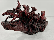 Load image into Gallery viewer, 14"L Chinese Feng Shui Wealth Successful Lucky Red 9 Running Horse Statue Home/Office Decor Sculpture Craft Living Room TV Cabinet Fortune Ornament Housewarming Gift