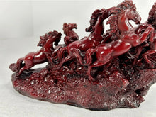 Load image into Gallery viewer, 14"L Chinese Feng Shui Wealth Successful Lucky Red 9 Running Horse Statue Home/Office Decor Sculpture Craft Living Room TV Cabinet Fortune Ornament Housewarming Gift