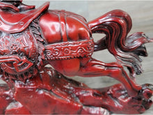 Load image into Gallery viewer, 11"L Chinese Feng Shui Wealth Successful Lucky Red Running Horse Statue Home/Office Decor Sculpture Craft Living Room TV Cabinet Fortune Ornament Housewarming Gift