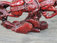 Load image into Gallery viewer, 11"L Chinese Feng Shui Wealth Successful Lucky Red Running Horse Statue Home/Office Decor Sculpture Craft Living Room TV Cabinet Fortune Ornament Housewarming Gift