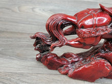 Load image into Gallery viewer, 11"L Chinese Feng Shui Wealth Successful Lucky Red Running Horse Statue Home/Office Decor Sculpture Craft Living Room TV Cabinet Fortune Ornament Housewarming Gift