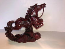 Load image into Gallery viewer, 9"L Chinese Feng Shui Wealth Successful Lucky Red Running Horse Statue Home/Office Decor Sculpture Craft Living Room TV Cabinet Fortune Ornament Housewarming Gift