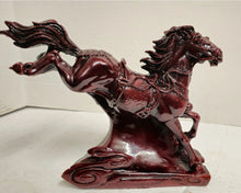 Load image into Gallery viewer, 8"L Chinese Feng Shui Wealth Successful Lucky Red Running Horse Statue Home/Office Decor Sculpture Craft Living Room TV Cabinet Fortune Ornament Housewarming Gift