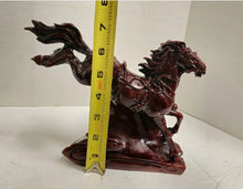 Load image into Gallery viewer, 8"L Chinese Feng Shui Wealth Successful Lucky Red Running Horse Statue Home/Office Decor Sculpture Craft Living Room TV Cabinet Fortune Ornament Housewarming Gift