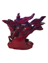Load image into Gallery viewer, 8"L Chinese Feng Shui Wealth Successful Lucky Red/Black/Gold Running Horse Statue Home/Office Decor Sculpture Craft Living Room TV Cabinet Fortune Ornament Housewarming Gift