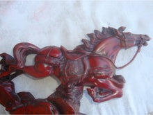 Load image into Gallery viewer, 9"L Chinese Feng Shui Wealth Successful Lucky Red Running Horse Statue Home/Office Decor Sculpture Craft Living Room TV Cabinet Fortune Ornament Housewarming Gift