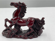 Load image into Gallery viewer, Chinese Feng Shui Wealth Successful Lucky Red Running Horse Statue Home/Office Decor Sculpture Craft Living Room TV Cabinet Fortune Ornament Housewarming Gift