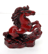 Load image into Gallery viewer, A Pair of Chinese Feng Shui Wealth Successful Lucky Red Running Horse Statues Home/Office Decor Sculpture Craft Living Room TV Cabinet Fortune Ornament Housewarming Gift