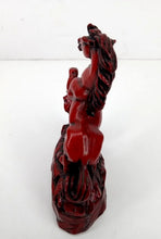 Load image into Gallery viewer, A Pair of Chinese Feng Shui Wealth Successful Lucky Red Running Horse Statues Home/Office Decor Sculpture Craft Living Room TV Cabinet Fortune Ornament Housewarming Gift