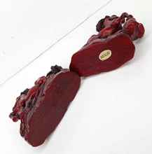 Load image into Gallery viewer, A Pair of Chinese Feng Shui Wealth Successful Lucky Red Running Horse Statues Home/Office Decor Sculpture Craft Living Room TV Cabinet Fortune Ornament Housewarming Gift