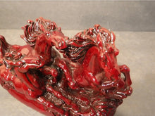 Load image into Gallery viewer, 8"L Chinese Feng Shui Wealth Successful Lucky Red 3 Running Horse Statue Home/Office Decor Sculpture Craft Living Room TV Cabinet Fortune Ornament Housewarming Gift