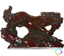 Load image into Gallery viewer, Chinese Feng Shui Wealth Successful Lucky Red Running Horse Statue Home/Office Decor Sculpture Craft Living Room TV Cabinet Fortune Ornament Housewarming Gift