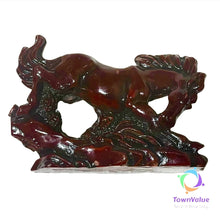 Load image into Gallery viewer, Chinese Feng Shui Wealth Successful Lucky Red Running Horse Statue Home/Office Decor Sculpture Craft Living Room TV Cabinet Fortune Ornament Housewarming Gift