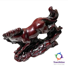 Load image into Gallery viewer, Chinese Feng Shui Wealth Successful Lucky Red Running Horse Statue Home/Office Decor Sculpture Craft Living Room TV Cabinet Fortune Ornament Housewarming Gift