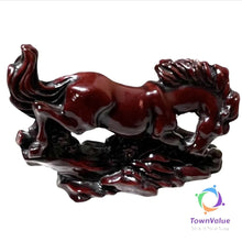 Load image into Gallery viewer, Chinese Feng Shui Wealth Successful Lucky Red Running Horse Statue Home/Office Decor Sculpture Craft Living Room TV Cabinet Fortune Ornament Housewarming Gift