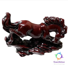 Load image into Gallery viewer, Chinese Feng Shui Wealth Successful Lucky Red Running Horse Statue Home/Office Decor Sculpture Craft Living Room TV Cabinet Fortune Ornament Housewarming Gift