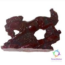 Load image into Gallery viewer, Chinese Feng Shui Wealth Successful Lucky Red Running Horse Statue Home/Office Decor Sculpture Craft Living Room TV Cabinet Fortune Ornament Housewarming Gift