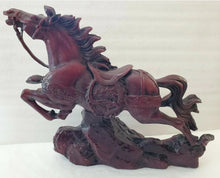 Load image into Gallery viewer, 9"L Chinese Feng Shui Wealth Successful Lucky Red Running Horse Statue Home/Office Decor Sculpture Craft Living Room TV Cabinet Fortune Ornament Housewarming Gift