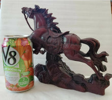 Load image into Gallery viewer, 9"L Chinese Feng Shui Wealth Successful Lucky Red Running Horse Statue Home/Office Decor Sculpture Craft Living Room TV Cabinet Fortune Ornament Housewarming Gift
