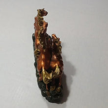 Load image into Gallery viewer, 8"L Chinese Feng Shui Wealth Successful Lucky Red-Gold 3 Running Horse Statue Home/Office Decor Sculpture Craft Living Room TV Cabinet Fortune Ornament Housewarming Gift