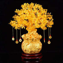 Load image into Gallery viewer, Chinese Feng Shui Lucky Wealth Gold Money Tree Statue Home/Office Decor Sculpture Craft Living Room TV Cabinet Fortune Ornament Housewarming Gift
