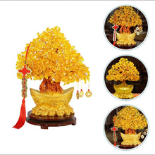 Load image into Gallery viewer, Chinese Feng Shui Lucky Wealth Gold Money Tree Statue Home/Office Decor Sculpture Craft Living Room TV Cabinet Fortune Ornament Housewarming Gift